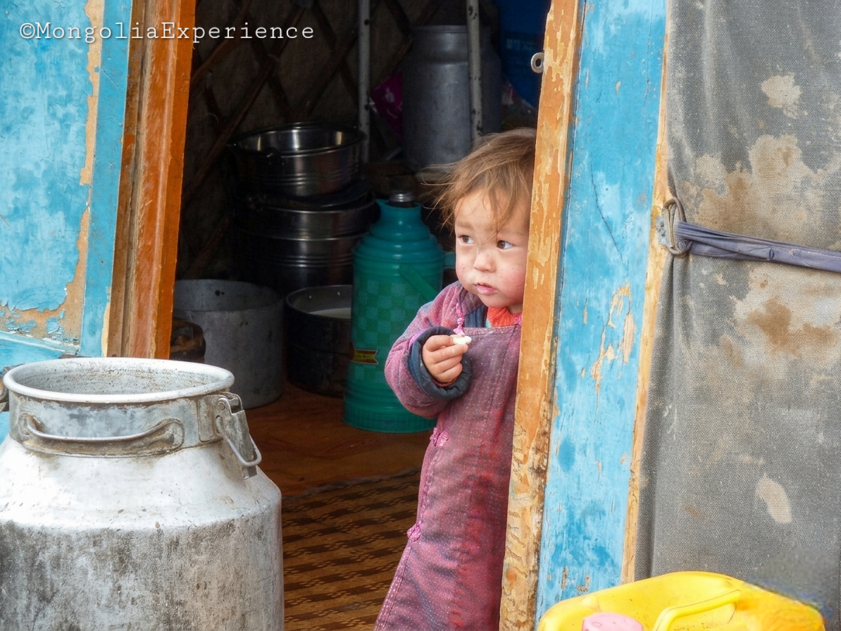Little boy of a herder family