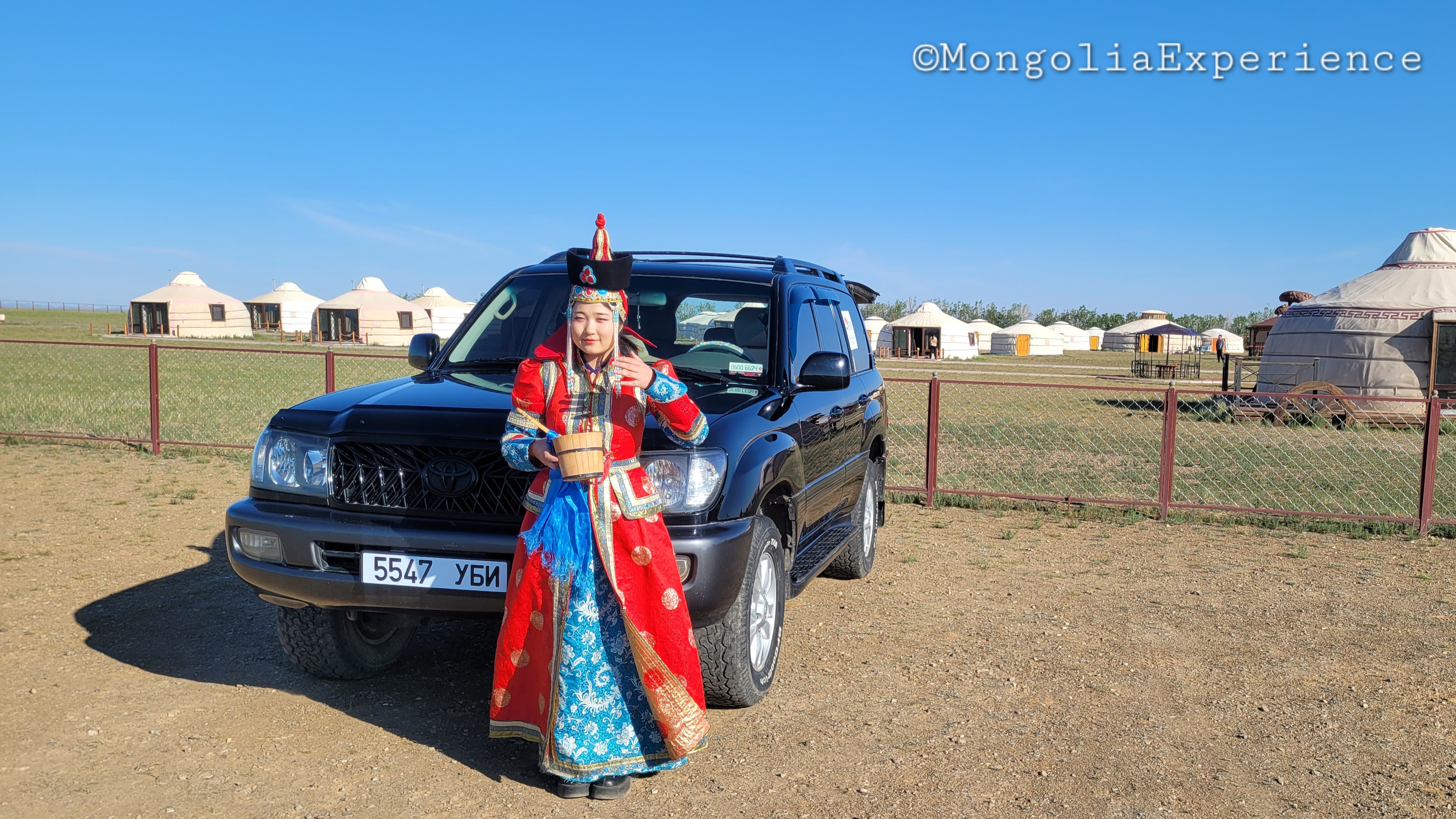 Traditional milk offering ritual at Gobi Mirrage camp